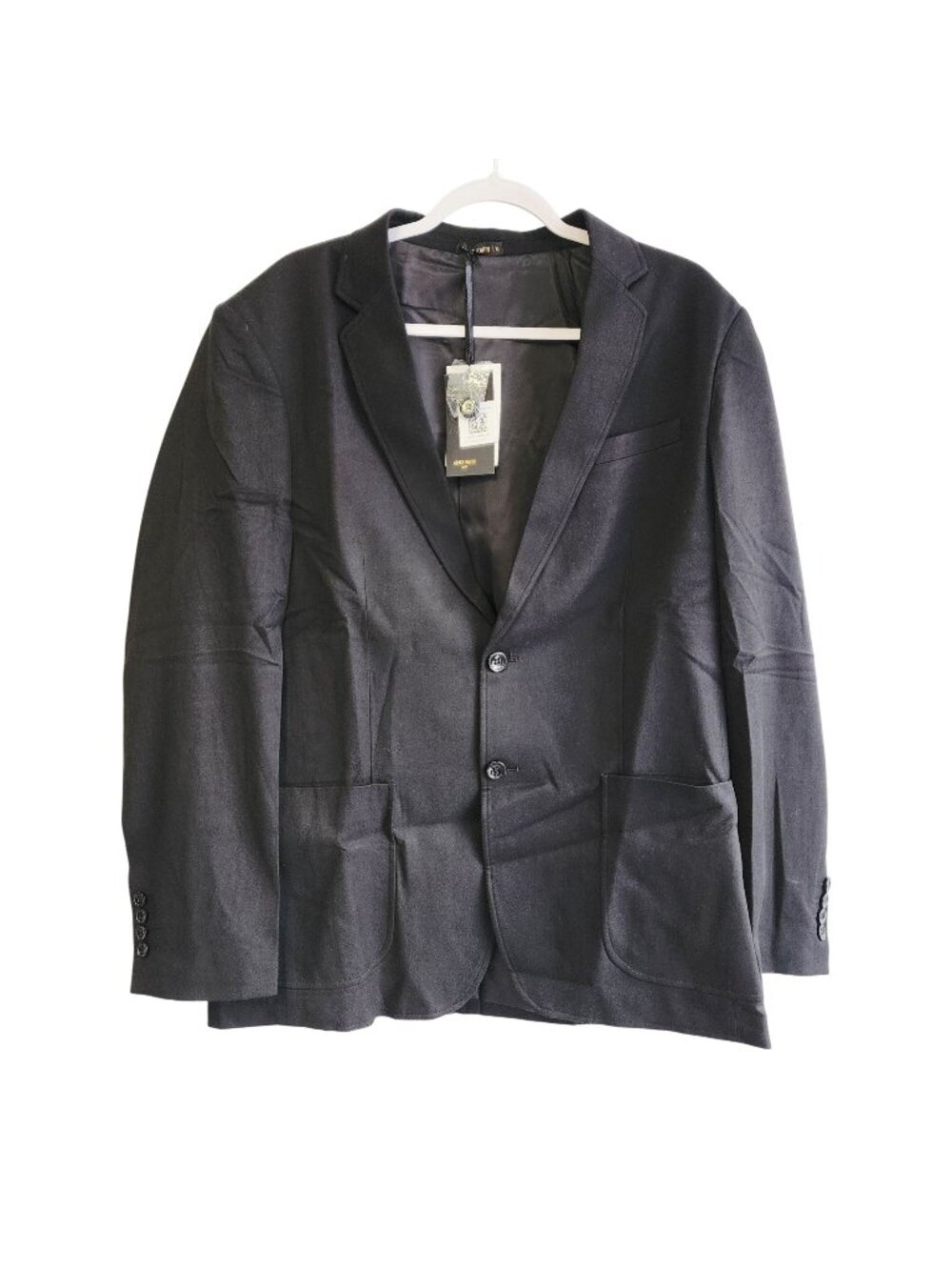 Grace Karin Mens Black Blazer Jacket XL Casual Two-Button Lightweight Outerwear